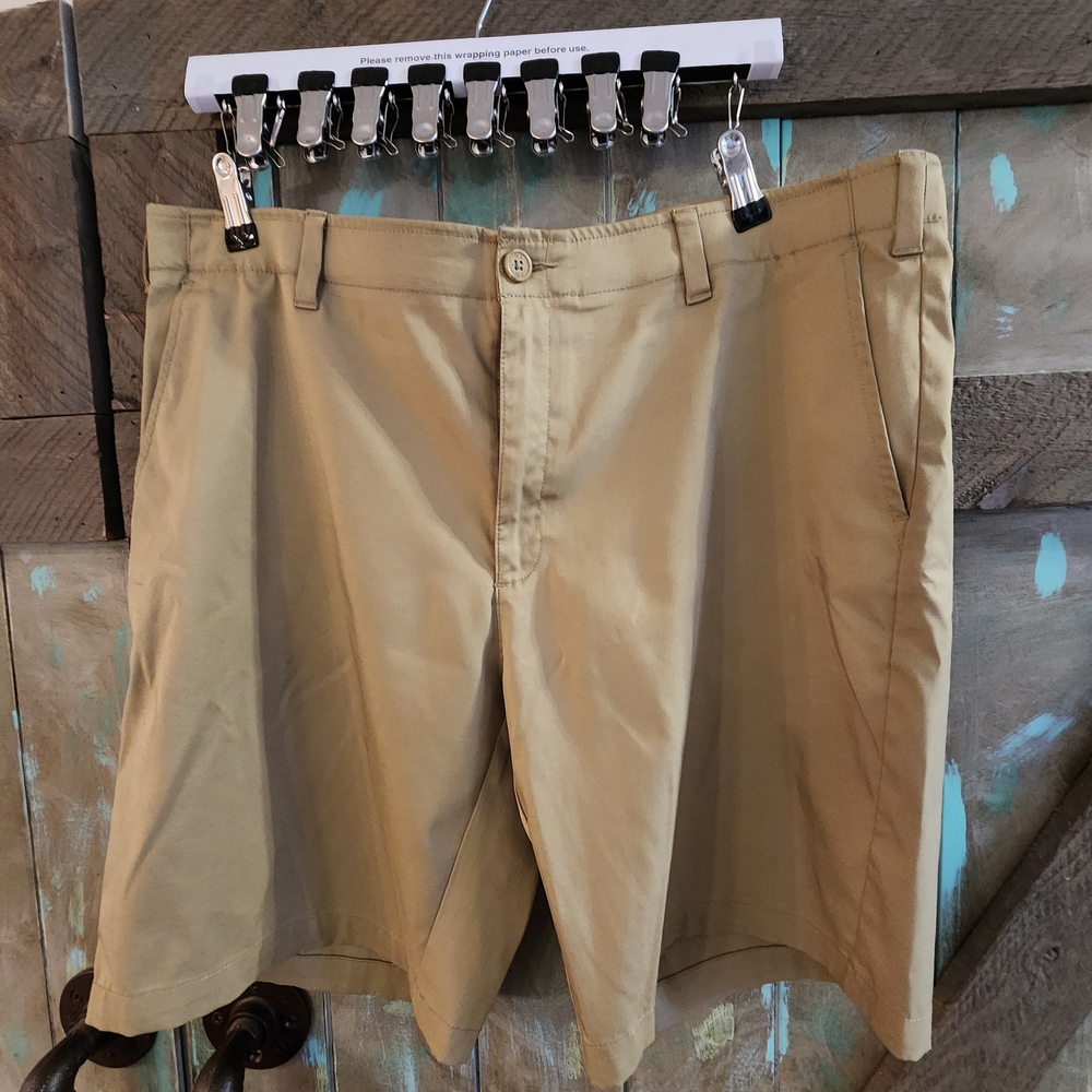 BCG Men's Khaki Flat Front Shorts